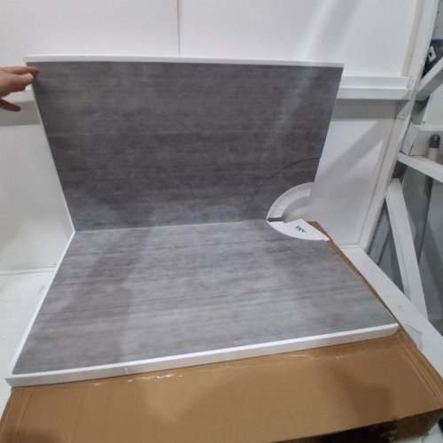 SHOWER CURB KIT SHOWER PAN KIT - WATERPROOF SHOWER SUBSTRATE - WITH 6.3" CENTER DRAIN - 60"X38" - GREY - (MODEL : JQ-6038) image 4