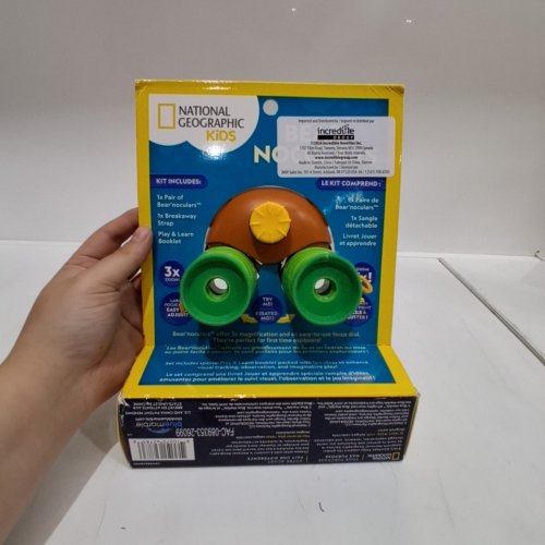 KID'S NATIONAL GEOGRAPHIC BEAR'NOCULARS/BINOCULARS - 3X ZOOM - BROWN / GREEN image 3
