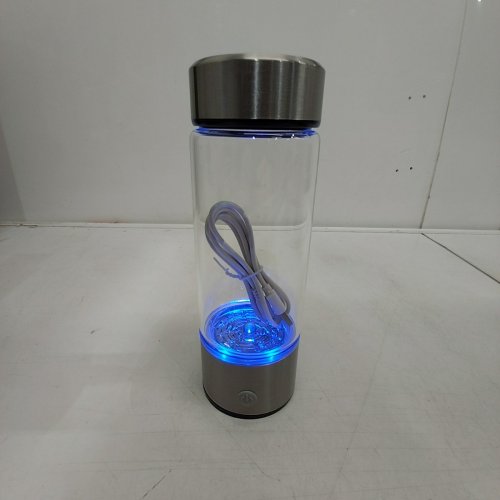 HYDROGEN RICH RECHARGEABLE WATER CUP - 450ML - SILVER image 2