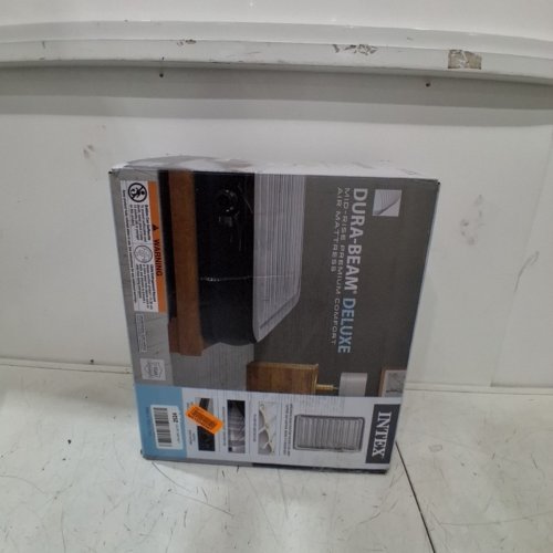 INTEX 13" TWIN FULL DURA-BEAM DELUXE SERIES MID RISE AIRBED WITH INTERNAL PUMP - GREY image 4