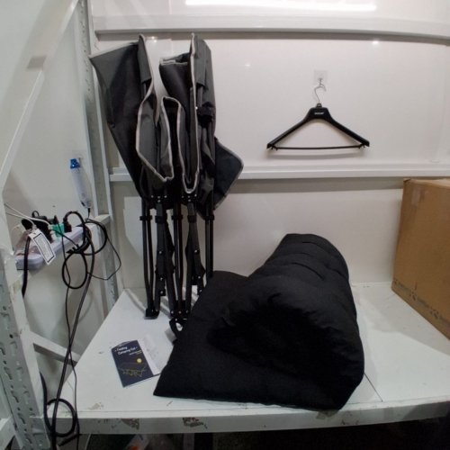 FOLABLE CAMPING COT WITH CARRYING BAG AND MATTRESS - SINGLE - BLACK image 2