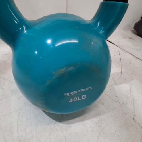 AMAZON BASICS VINYL KETTLEBELL - 40 LBS - TEAL image 3