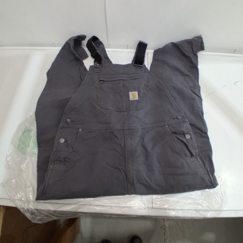 MEN'S CARHARTT RELAXED FIT RUGGED FLEX RIGBY BIB OVERALLS - 36W X 32L - GRAVEL GREY (STYLE: OR2987-M) image 2