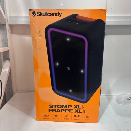 SKULLCANDY STOMP XL WIRELESS BLUETOOTH PARTY SPEAKER - INTEGRATED CARRY HANDLE​, IPX5 WATER RESISTANCE, 12-HOUR BATTERY LIFE - BLACK ORANGE (MODEL:2SKSK1851/4449801) image 4