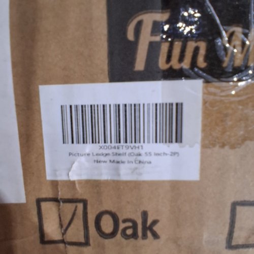 2PK FLOATING PICTURE LEDGE SHELF - 4" X 55" - OAK image 2