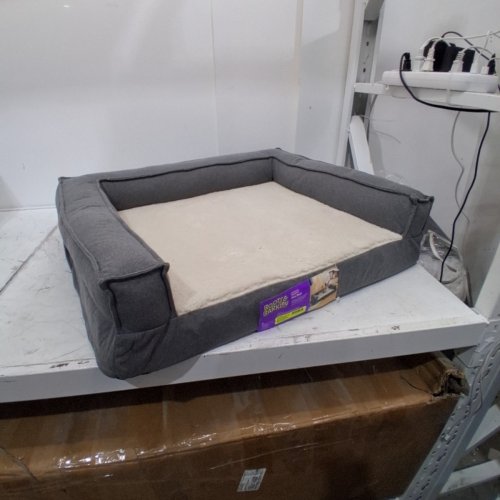 BOOTS & BARKLEY ORTHOPEDIC PET BED - MEDIUM, 23" X 28" - GRAY image 3