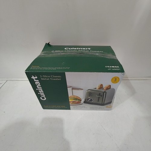 CUISINART 2-SLICE CLASSIC METAL TOASTER - SILVER / BLACK (MODEL: CPT-160BKSP1) image 4