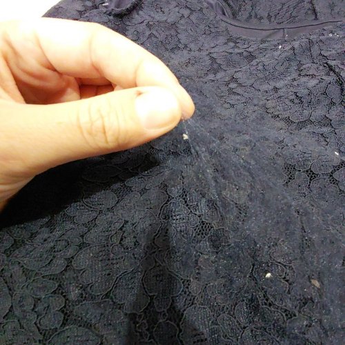 WOMNES OLD NAVY THE OCCASION FIT & FLARE DROP WAIST LACE MAXI DRESS - EXTRA LARGE - NAVY image 2