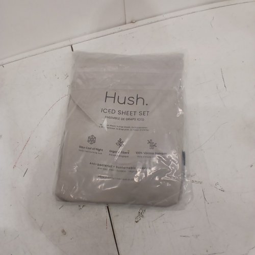 4PC HUSH ESSENTIALS BAMBOO COTTON COOLING SHEETS - QUEEN - GREY (MODEL: 9777016) image 5