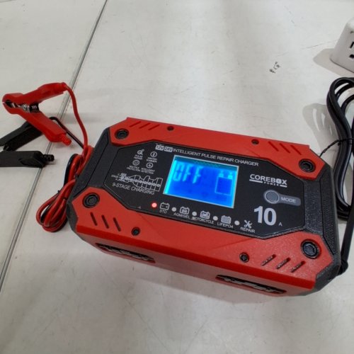 COREBOX POWER 7-STAGE INTELLIGENT BATTERY CHARGER AND MAINTAINER - 12V 10A & 24V 5A - RED (MODEL: H-10CD) image 6