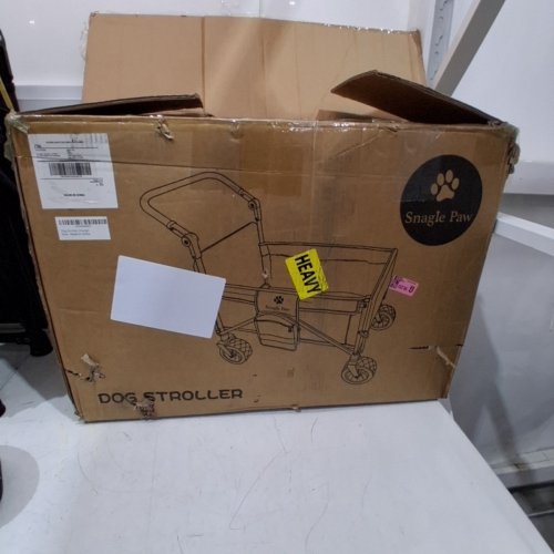 SNAGLE PAW DOG STROLLER/WAGON WITH RAMP AND TAILGATE SIDE POCKETS AND ADJUST ABLE HANDLE HEIGHT- 200 LBS MAXIMUM- ORANGE / BLACK image 8