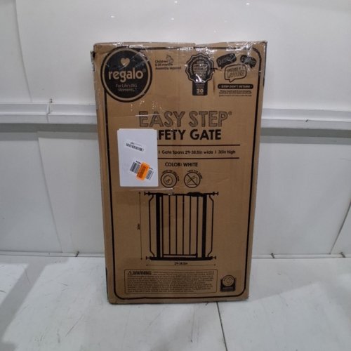 REGALO EASY STEP SAFETY GATE - 29"- 38.5" X 30" - WHITE (MODEL: 1160-DS) image 3