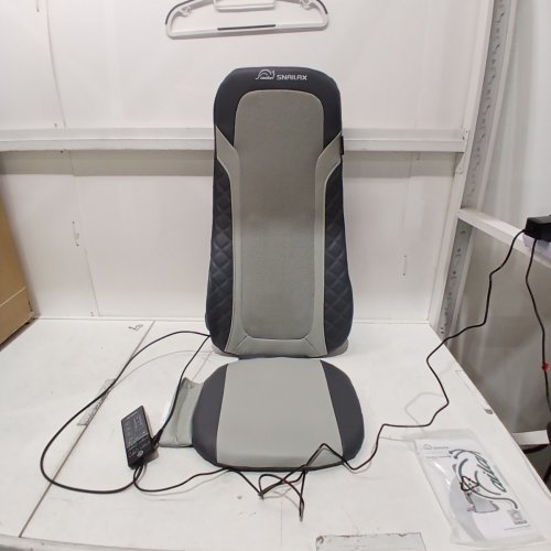 SNAILAX SHIATSU BACK MASSAGER WITH HEAT - 44.1” × 16.7” × 5.9” - 3 NECK INTENSITIES/4 BACK MASSAGE MODES/2 HEAT SETTINGS/3 VIBRATION MODES - GREY (MODEL: SL-22A5) image 3