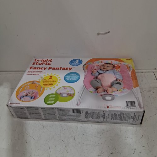 BRIGHT STARTS FANCY FANTASY VIBRATING BOUNCER WITH TOY BAR - 0-6 MONTHS (20LB MAX) - PINK (MODEL : 02305) image 5