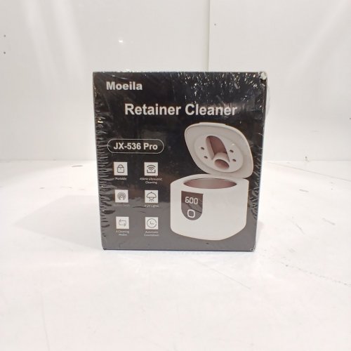 ULTRASONIC RETAINER CLEANER WITH 4 MODES AND DIGITAL TIMER- 200ML , 45000HZ - WHITE (MODEL: JX-536 PRO) image 2