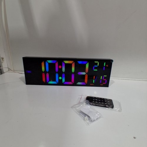 GOLOZA DIGITAL LED LIGHT WALL CLOCK - 16'' image 2