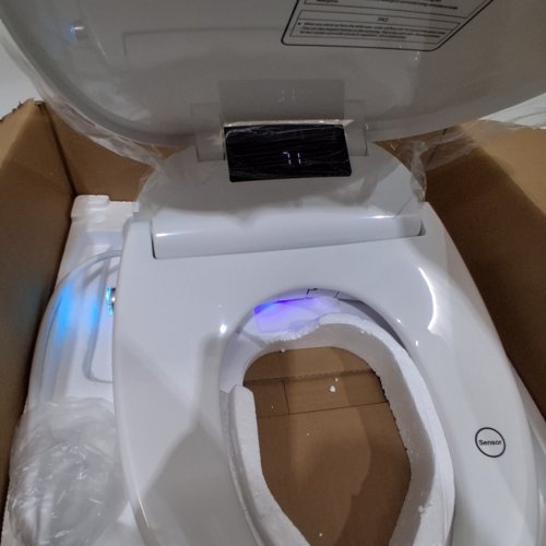 WLJBIDET ELONGATED SMART BIDET TOILET SEAT WITH HEAT/DRYER & NIGHTLIGHT - 18.5" - WHITE - (MODEL: WLJ-O80KL ) image 2