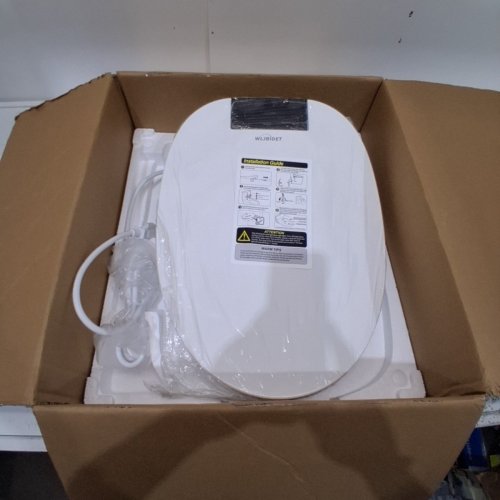 WLJBIDET ELONGATED SMART BIDET TOILET SEAT WITH HEAT/DRYER & NIGHTLIGHT - 18.5" - WHITE - (MODEL: WLJ-O80KL ) image 3