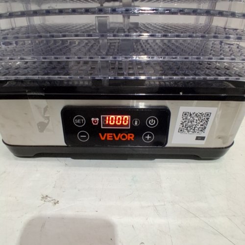 ELECTRIC 5-TRAY FOOD DEHYDRATOR MACHINE - 120V, 300W - BLACK/SILVER (MODEL-DH805) image 2
