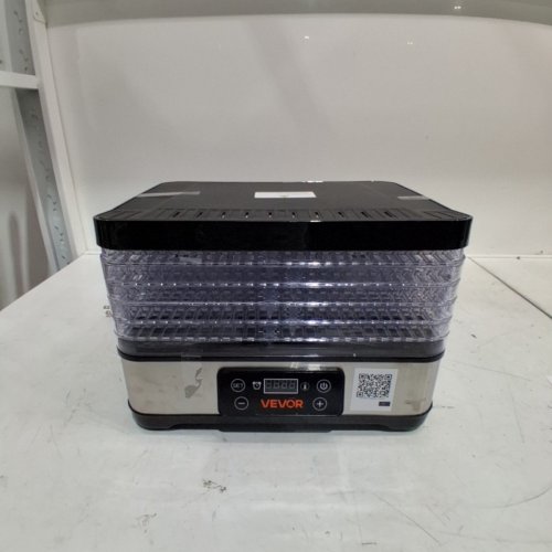 ELECTRIC 5-TRAY FOOD DEHYDRATOR MACHINE - 120V, 300W - BLACK/SILVER (MODEL-DH805) image 3