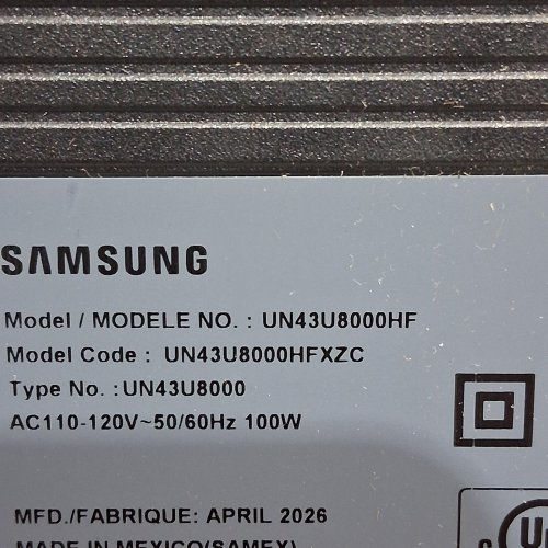 SAMSUNG CRYSTAL UHD U8000H 4K VISION SMART TV TELEVISION - 43" - BLACK (MODEL: UN43U8000HFXZC) image 15