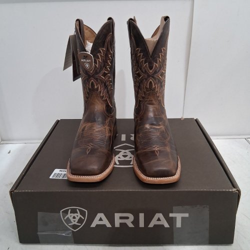 MEN'S ARIAT POINT RYDER WESTERN BOOT - SIZE 10 EE - DRY CREEK TAN (STYLE: 10042471) image 2