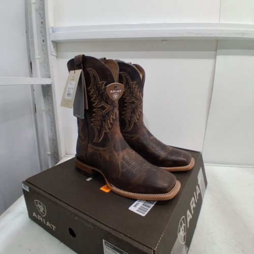 MEN'S ARIAT POINT RYDER WESTERN BOOT - SIZE 10 EE - DRY CREEK TAN (STYLE: 10042471) image 4