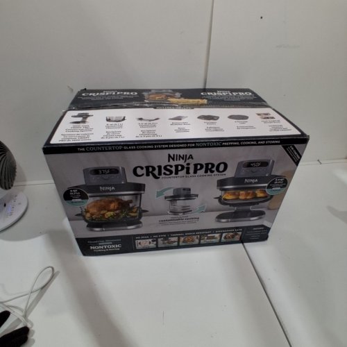 NINJA CRISPI PRO 6-IN-1 GLASS AIR FRYER SAFE FAMILY-SIZED COOKING SYSTEM - 2.5QT - 6QT - CYBERSPACE (MODEL: AS101CCY) image 9