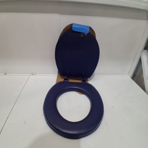 FANTASIA ROUND SOFT TOILET SEAT - 17" - NAVY image 2