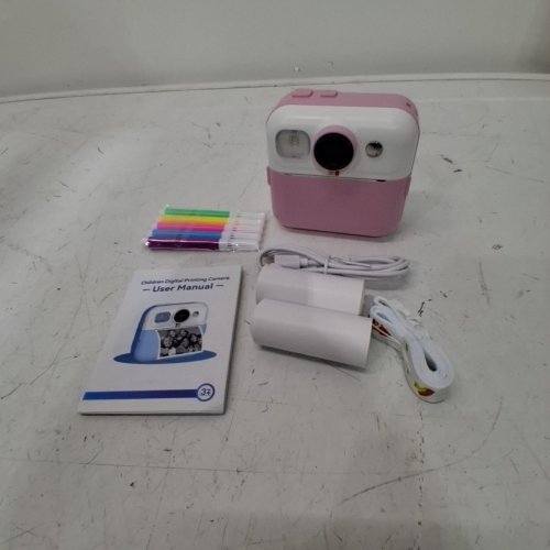 KIDS BEGALLY INSTANT PRINT CAMERA WITH 32GB CARD - PINK/WHITE image 3