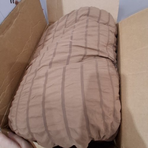 7PC HYMOKEGE FULL SIZE COMFORTER SET COMFORTER, SHEETS, SHAMS - FULL - BROWN image 4