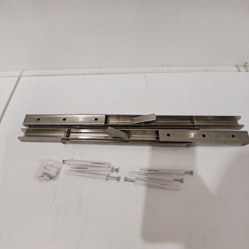 2PK HEAVY DUTY WALL MOUNT FOLDING BRACKET - 18" - STAINLESS STEEL image 2