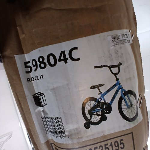 HUFFY ROCK IT TRAINING BIKE WITH ATTACHABLE TRAINING WHEELS, KID'S BICYCLE - 18" - BLUE (MODEL: 59804C) image 2