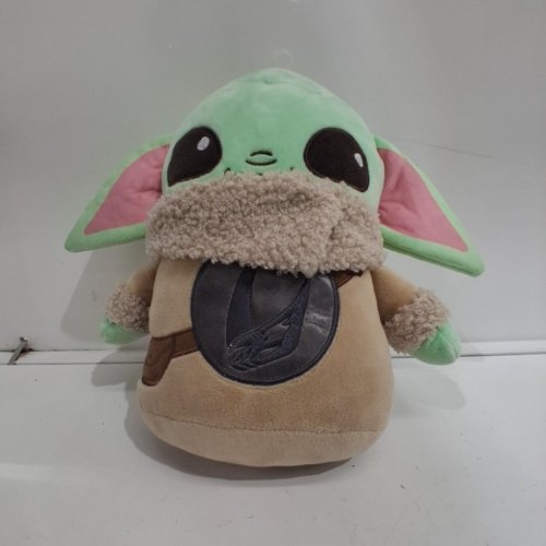 MATTEL STAR WARS MANDALORIAN GROGU PLUSH TOY - APPROX. 9" TALL - GREEN AND TAN image 2