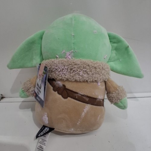 MATTEL STAR WARS MANDALORIAN GROGU PLUSH TOY - APPROX. 9" TALL - GREEN AND TAN image 4