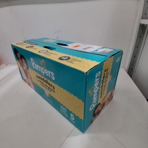 100PK PAMPERS SWADDLERS 100% LEAKPROOF DISPOSABLE BABY DIAPERS - SIZE 5 image 2