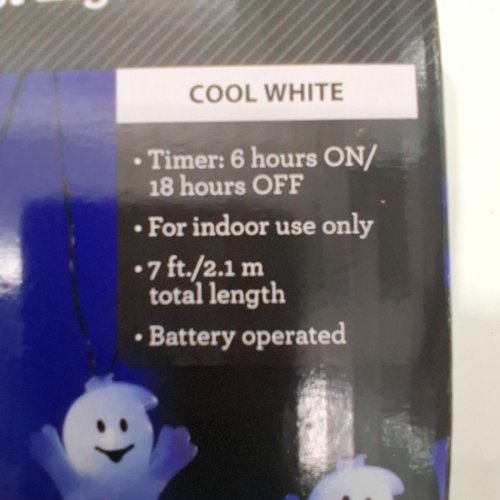 WAY TO CELEBRATE! LED GHOST LIGHTS - 7FT - COOL WHITE image 4