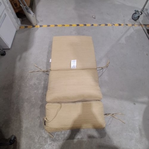 2PC SUNDUP PLUS 3 SECTION PATIO CHAISE LOUNGE CUSHION SET - 6FT X 2FT - BEIGE image 3