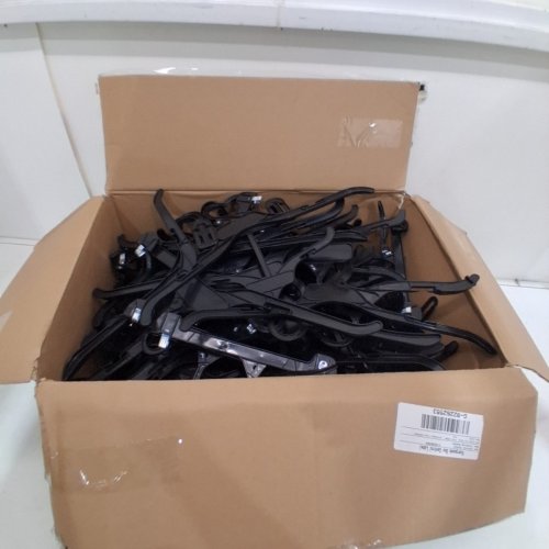 100PC ASSORTED RETAIL STORE CLOTHING HANGERS - ASSORTED SIZES - BLACK image 3