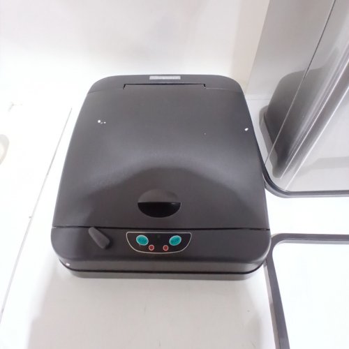 ITOUCHLESS GLIDE MOTION SENSOR GARBAGE TRASH CAN ON WHEELS- 13GAL/49L- STAINLESS STEEL/BLACK (MODEL:DZT13M) image 5