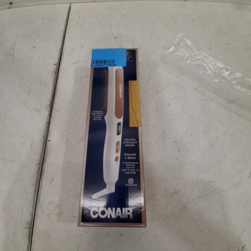 CONAIR DOUBLE CERAMIC HEATED HAIR STRAIGHTENING BRUSH FOR SMOOTH SHINY HAIR WITH V-SHAPED HEAT BRISTLES FOR CLOSER CONTACT WITH HAIR - UP TO 400°F - (MODEL: BC700) image 4