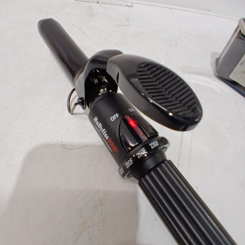 BABYLISSPRO 1" CERAMIC CURLING IRON WITH SPRING HANDLE - BLACK (MODEL: BABC100SNC) image 2