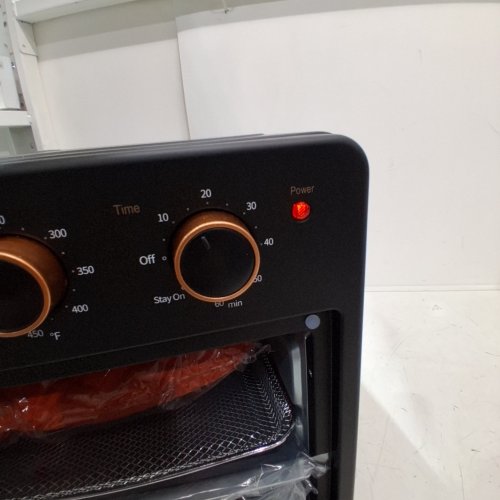 OUNIN STAINLESS STEEL AIR FRYER & TOASTER OVEN WITH STEAM INFUSION - 12L - BLACK (MODEL: KXD100-120A4) image 2