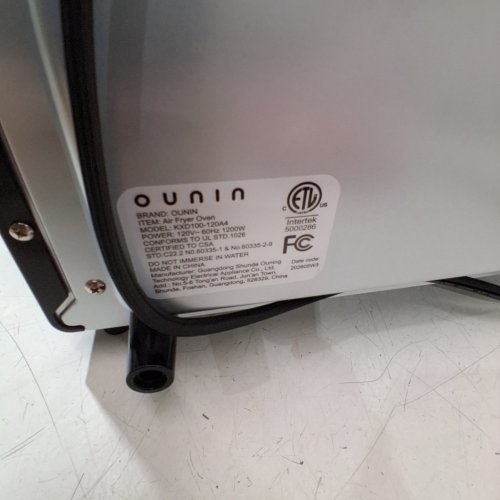 OUNIN STAINLESS STEEL AIR FRYER & TOASTER OVEN WITH STEAM INFUSION - 12L - BLACK (MODEL: KXD100-120A4) image 5