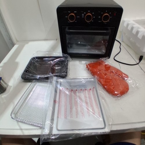 OUNIN STAINLESS STEEL AIR FRYER & TOASTER OVEN WITH STEAM INFUSION - 12L - BLACK (MODEL: KXD100-120A4) image 6