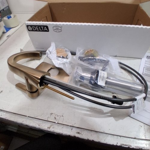 DELTA LINEAX SINGLE HANDLE BATHROOM FAUCET WITH POP-UP DRAIN - 1.2 GPM - CHAMPAGNE BRONZE (MODEL: 562SH-CZMPU-DST) image 2