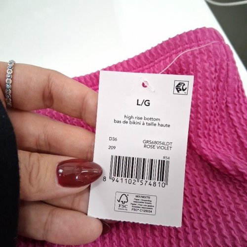 WOMEN'S GEORGE HIGH RISE BIKINI BOTTOMS - LARGE - ROSE VIOLET (STYLE: GRS68054LDT) image 3