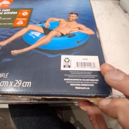 OZARK TRAIL INFLATABLE SINGLE RIVER TUBE- 37" - BLUE image 3