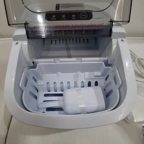 EUHOMY AUTO-CLEAN COUNTERTOP ICE CUBE MAKER - MAKES 26LBS/DAY - WHITE (MODEL:IM-06B) image 4