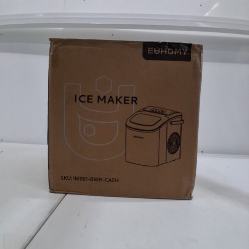EUHOMY AUTO-CLEAN COUNTERTOP ICE CUBE MAKER - MAKES 26LBS/DAY - WHITE (MODEL:IM-06B) image 6
